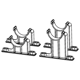 TECE Wandhalter-Set für Industrie-Kunststoff-Heizkreisverteiler