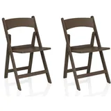 hjh living TRAVANO 1 Klappstuhl 44 x 44 x 80 cm braun 2 St.