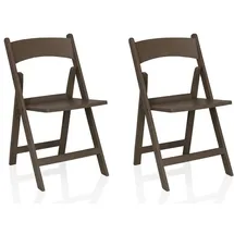 hjh living TRAVANO 1 Klappstuhl 44 x 44 x 80 cm braun 2 St.
