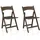 hjh living TRAVANO 1 Klappstuhl 44 x 44 x 80 cm braun 2 St.
