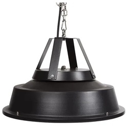 Perel Terrassen-Heizstrahler, 1500 W, Carbon, Deckenmontage, Kette, 1 Heizstufe, spritzwassergeschützt, im Retro-Design, Metall, Schwarz