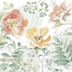 Serviette Soft Petal Flowers 20tlg. Papier Orange