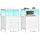 Songmics Nachttisch mit LED-Beleuchtung 2er Set 0 x 0 x 0 cm Weiß