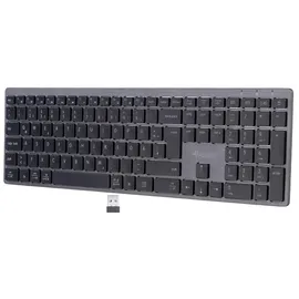 GeneralKeys Multi-Device-Akku-Funktastatur mit Bluetooth, Scissor-Tasten, QWERTZ