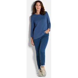 GOLDNER Rundhalspullover Blau 44