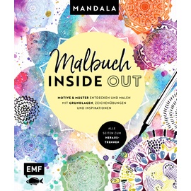EDITION MICHAEL FISCHER Malbuch Inside Out: Watercolor Mandala Kartoniert (TB)