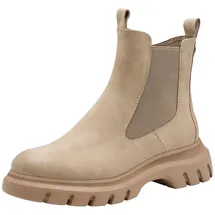 Marco Tozzi Damen Chelsea Boots mit Chunky-Sohle Modern, Braun (Taupe), 40
