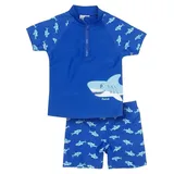 Playshoes Badeanzug UV-Schutz Bade-Set Hai Blau 98/104