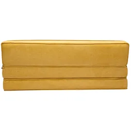 miliboo Schlafcouch Polyester 2-Sitzer Senfgelb