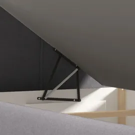 beautysofa Polsterbett, Grau, Textil, 100x200 cm, Schlafzimmer, Betten, Polsterbetten