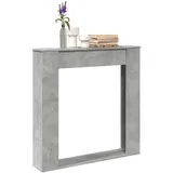vidaXL Kaminumrandung Betongrau 100x20x100 cm Holzwerkstoff