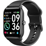 MODFU Smartwatch, Smartwatch Damen Herren, 1.8" HD Fitness Tracker Uhren für Android IOS, 5ATM Wasserdicht Pulsmesser Schrittzähler Aktivitätstr... - Schwarz