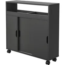 [en.casa] Lumijoki Badezimmerschrank 70 x 71 x 20 cm Dunkelgrau