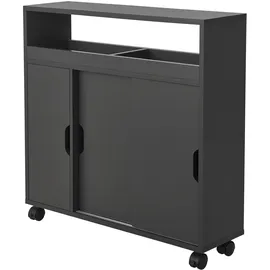 [en.casa] Lumijoki Badezimmerschrank 70 x 71 x 20 cm Dunkelgrau