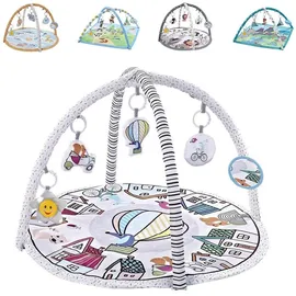 Chipolino Spielbogen Tiere Musikfunktion, 5 Hängespielzeuge, Krabbeldecke weiß