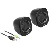 DeLock Mini Stereo, PC Lautsprecher mit 3,5 mm Klinkenstecker