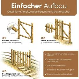 BooGardi Gartentor 120 x 120 cm Haselnuss/Holz