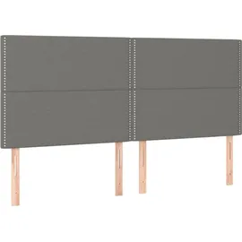 vidaXL Boxspringbett 180 x 200 cm Dunkelgrau