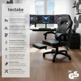 Tectake Racing Bürostuhl Comodo Schwarz