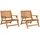vidaXL Gartenstühle 76 x 67 x 73,5 cm braun 2 St.