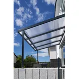 Gutta Terrassendach Premium 410 x 406 cm polycarbonat weiß gestreift