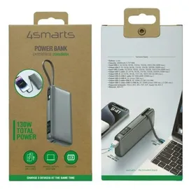 4smarts Powerbank Enterprise mit integriertem USB-C Kabel 20000mAh 130W