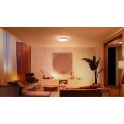 Philips Hue 41165/31 / P6 LED Badezimmerleuchte Deckenleuchte Devere M 1x192W | 2450lm | 2200-6500K | IP44 - White Ambiance, Bluetooth, dimmbar, Farbtonschalter, weiß