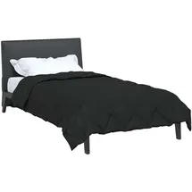 vidaXL Sommerdecke Schwarz 220 x 155 cm Mikrofaser