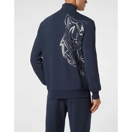 Plein Sport Sweatjacke Tiger Blau/Silber XL