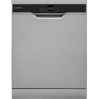 Telefunken Geschirrspüler freistehend 60 cm, Spülmaschine Silber, 12 Maßgedecke,