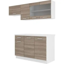 Küchen-Preisbombe Küchenzeile Dave 180 cm Eiche Sonoma braun