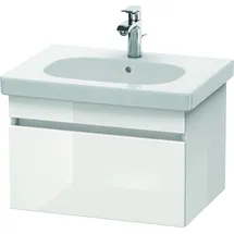 Duravit DuraStyle Waschtischunterschrank wandhängend 6383, 1 Auszug, 600mm, für D-Code, DS638301843 60 x 45,3 cm, Weiß Matt / Basalt Matt