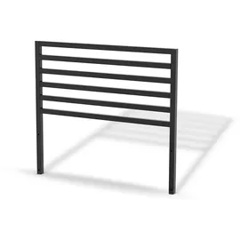 cozze Rückwand Eckmodul 90 x 75 cm Aluminium Schwarz