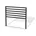 Outdoorküche Rückwand Eckmodul Art 90246 Robustes Aluminium-Zubehör in Schwarz Elements Serie