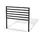 cozze Rückwand Eckmodul 90 x 75 cm Aluminium Schwarz
