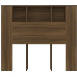 vidaXL Kopfteil mit Ablagen Braun Eichen-Optik 120x18,5x104,5 cm