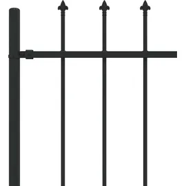 vidaXL Spießzaun 200 x 200 cm Schwarz/Stahl