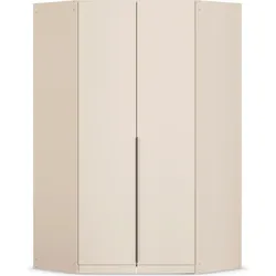 Eckkleiderschrank RAUCH "Agordo", beige (champagner), B:117cm H:210cm T:117cm, Holzwerkstoff, Schränke, voll ausgestattet mit viel Stauraum MADE IN GERMANY