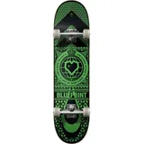 Centrano Unisex – Erwachsene Blueprint Home Heart Skateboard Komplettboard, Mehrfarbig, 8"
