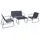 ACAMP Rhodos Loungeset 4-teilig grau/schwarz