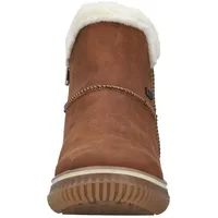 Rieker Damen Winterboot Stiefelette Warmfutter Ziernaht 74260, Größe:38 EU, Farbe:Braun - Braun