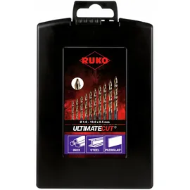 Ruko Spiralbohrersatz DIN 338 ULTIMATECUT 19-tlg. Ø 1-10 mm