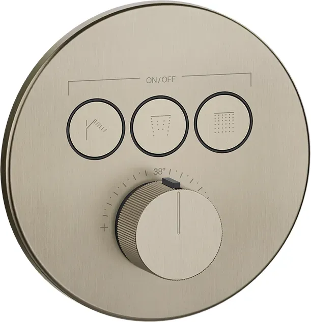 Gessi HiFi Thermostat 3-Wege - chrom gebürstet