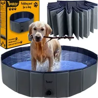 purlov Hundepool 120x30 cm Blau/Grau