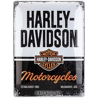 Nostalgic-Art Retro Blechschild, 30 x 40 cm, Harley-Davidson – Motorcycles – Geschenk-Idee für Biker, aus Metall, Vintage Design