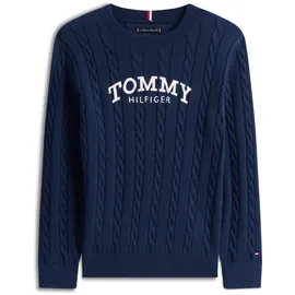 Tommy Hilfiger regular fit Pullover aus reiner Baumwolle, Marine, 122
