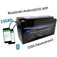 LiFePO4 12V 150AH Lithium Akku mit BMS Bluetooth für PV Solar Speicher