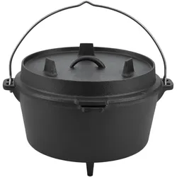 Dutch Oven | Gusseisen | 4,2L | Feuertopf | Kochtopf | Schmortopf | Deckel