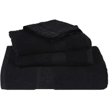 vidaXL Saunatuch 80 x 200 cm schwarz 2 St.