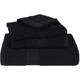 vidaXL Saunatuch 80 x 200 cm schwarz 2 St.
